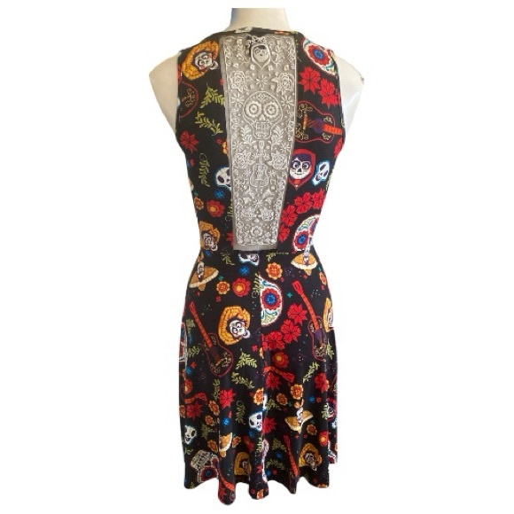 Disney Pixar Coco Floral Lace Back Dress Size S - Picture 5 of 12